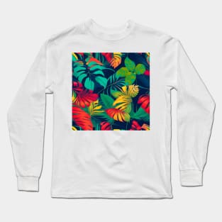 Tropical leaves Long Sleeve T-Shirt